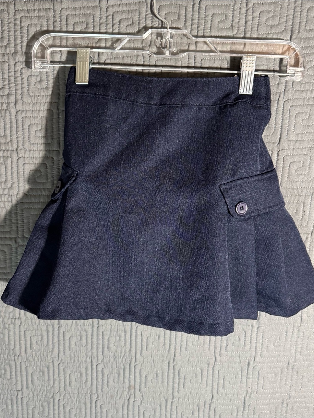 Eddie Bauer Uniform Skirt Girls 7 Navy Blue School Adjustable Waist